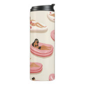 Monogram Personalisiert Summer Pool Floating Muste Thermosbecher (Nach links gedreht)