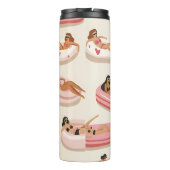 Monogram Personalisiert Summer Pool Floating Muste Thermosbecher (Rückseite)
