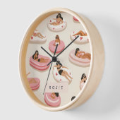 Monogram Personalisiert Summer Pool Floating Muste Uhr (Winkel)