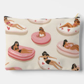 Monogram Personalisiert Summer Pool Floating Muste Zubehörtasche (Rückseite)