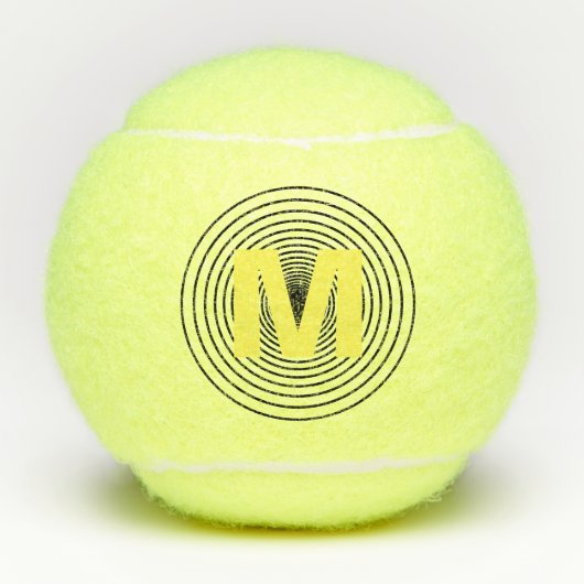 Monogram Personalisiert Tennis Balls Tennisbälle (Vorderseite)