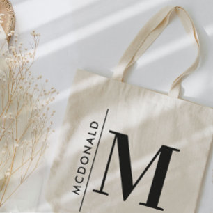 Monogram personalisiert tragetasche