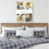 Monogram Personalisierte Foto Collage Mother Famil Leinwanddruck (Insitu (Schlafzimmer))