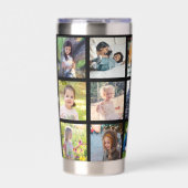 Monogram personalisierte moderne Multikeil-Collage Thermobecher (Vorderseite)