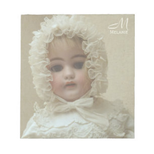 Monogram Personalisierte Viktorianische Alte Girl- Notizblock