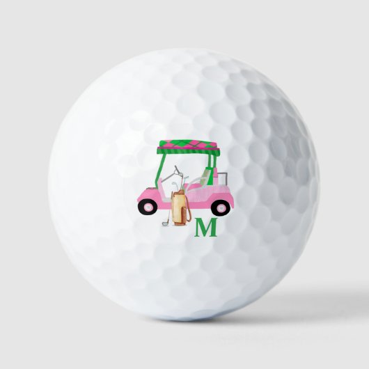 Monogram, Personalisierter, benutzerdefinierter Go Golfball (Vorderseite)