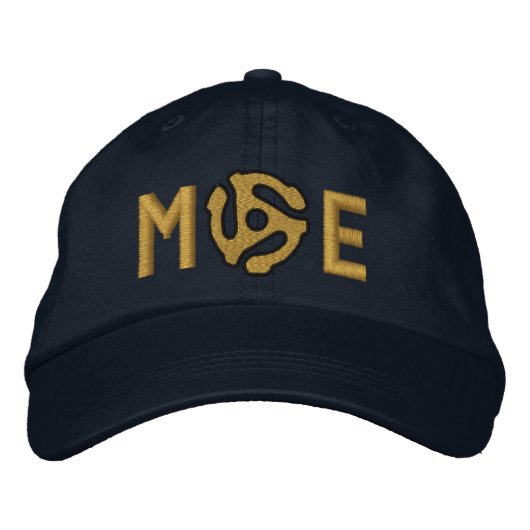 Monogram Personalize 45 Distanzhalter DJ bestickte Baseballkappe (Vorderseite)