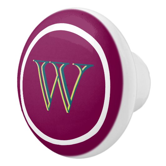 Monogram Personalized Drawer Handles Pulls Knobs Keramikknauf (Rechts)