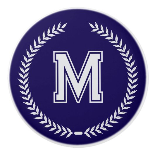 Monogram Personalized Drawer Handles Pulls Knobs Keramikknauf (Vorderseite)