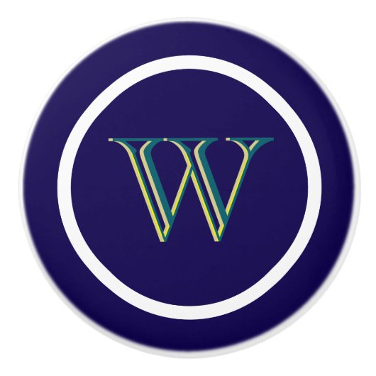 Monogram Personalized Drawer Handles Pulls Knobs Keramikknauf (Vorderseite)