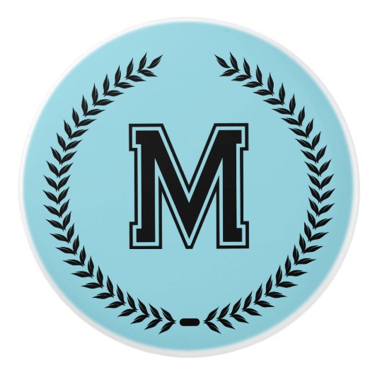 Monogram Personalized Drawer Handles Pulls Knobs Keramikknauf (Vorderseite)