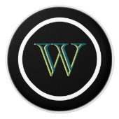 Monogram Personalized Drawer Handles Pulls Knobs Keramikknauf (Vorderseite)