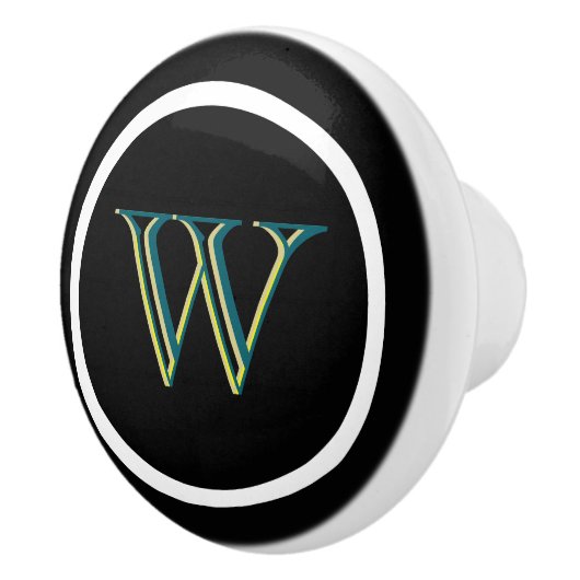 Monogram Personalized Drawer Handles Pulls Knobs Keramikknauf (Rechts)