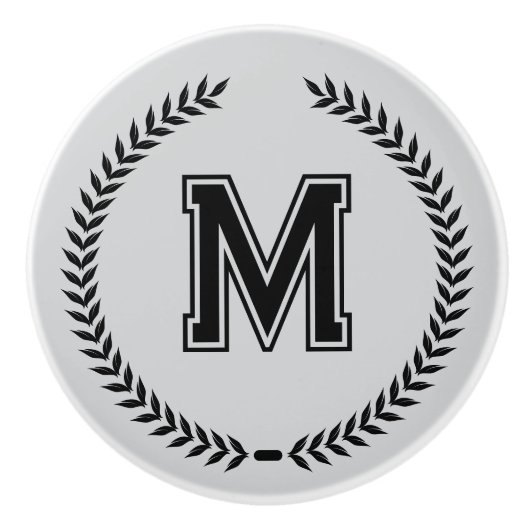 Monogram Personalized Drawer Handles Pulls Knobs Keramikknauf (Vorderseite)