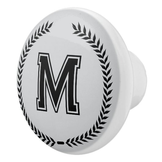 Monogram Personalized Drawer Handles Pulls Knobs Keramikknauf (Rechts)