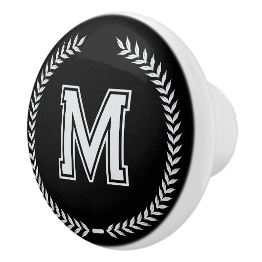 Monogram Personalized Drawer Handles Pulls Knobs Keramikknauf (Rechts)