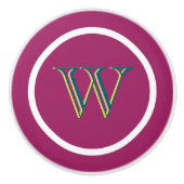 Monogram Personalized Drawer Handles Pulls Knobs Keramikknauf (Vorderseite)