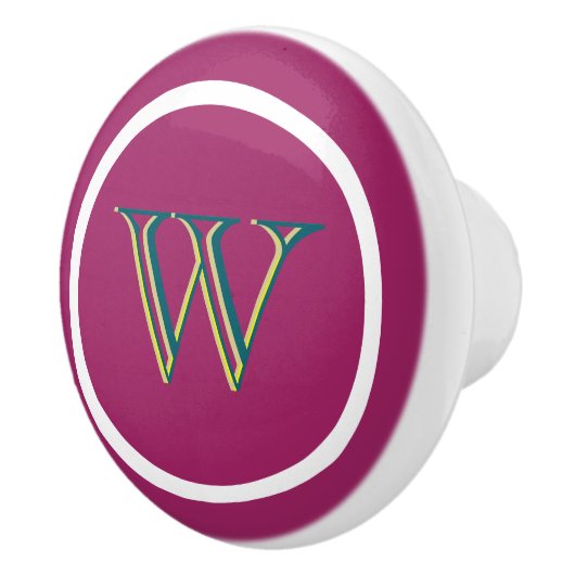 Monogram Personalized Drawer Handles Pulls Knobs Keramikknauf (Rechts)