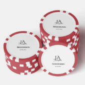Monogram personalized groomsman best man name date pokerchips (Stapel)