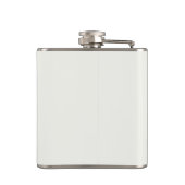 Monogram Personalized Ivory White Bachelorette Flachmann (Rückseite)