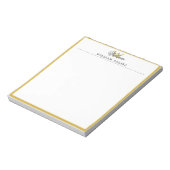 Monogram Personalized Notepad with Custom Name Loo Notizblock (Rotiert)