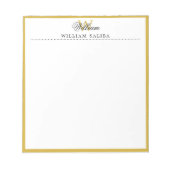 Monogram Personalized Notepad with Custom Name Loo Notizblock (Vorderseite)
