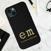 Monogram Personalized Simple Minimalist Monochrome Case-Mate iPhone Hülle