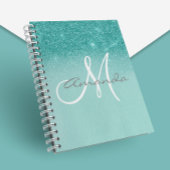Monogram Personalized Turquoise Ombre Gift Notizblock