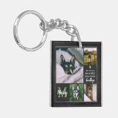 Monogram Pet Memorial Tribute Foto Collage Schlüsselanhänger (Vorderseite links)