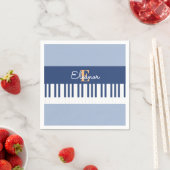 Monogram Piano Keys Musical Keyboard Music Lover Serviette (Beispiel)