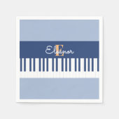 Monogram Piano Keys Musical Keyboard Music Lover Serviette (Vorderseite)