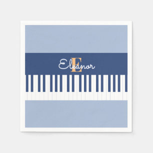 Monogram Piano Keys Musical Keyboard Music Lover Serviette