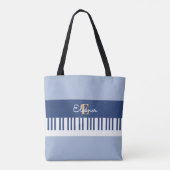 Monogram Piano Keys Musical Keyboard Music Lover Tasche (Rückseite)
