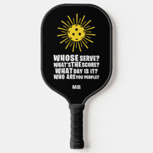 Monogram Pickleball Funny Typografy Schläger