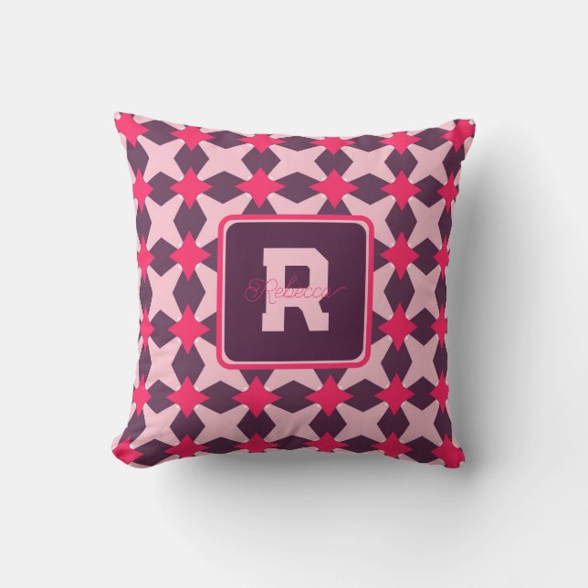 Monogram Pillow für Wohngestaltung Kissen (Vorderseite)