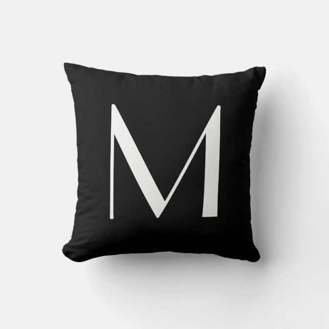 Monogram Pillows Letter M Kissen (Vorderseite)