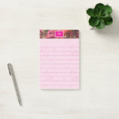 Monogram Pink Abstrakt Forest World Post-it Klebezettel (Büro)