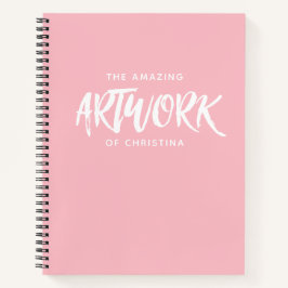 Monogram Pink Artist Sketchbook-Notebook Notizblock