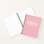 Monogram Pink Artist Sketchbook-Notebook Notizblock (Innenseite)