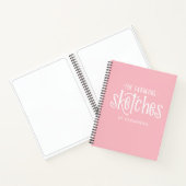 Monogram Pink Artist Sketchbook-Notebook Notizblock (Innenseite)