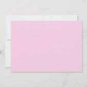 Monogram Pink Baby Girl Geburtskarte Einladung (Rückseite)