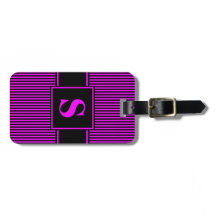 Monogram Pink Black Pinstripe