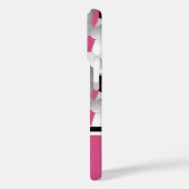 Monogram Pink Black Soccer Ball Pattern Case-Mate iPhone Hülle (Rückseite / Links)