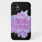 Monogram Pink Blume Classic Black Case-Mate iPhone Hülle (Rückseite)