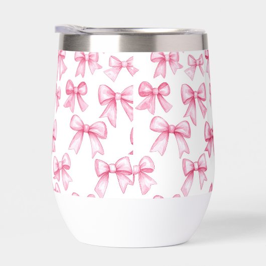 Monogram Pink Bow Coquette Ästhetische Preppy Tren (Rechts)