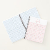 Monogram Pink Bow Notizblock (Innenseite)