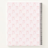 Monogram Pink Bow Notizblock (Rückseite)