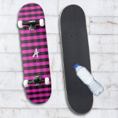 Monogram Pink Buffalo Kariert Rustikaler Karo Gemu Skateboard
