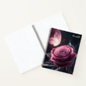 Monogram Pink Butterfly Notizblock (Innenseite)