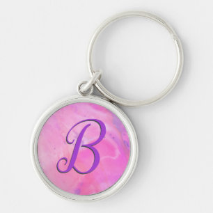 Monogram Pink Chem 5 Script Schlüsselanhänger